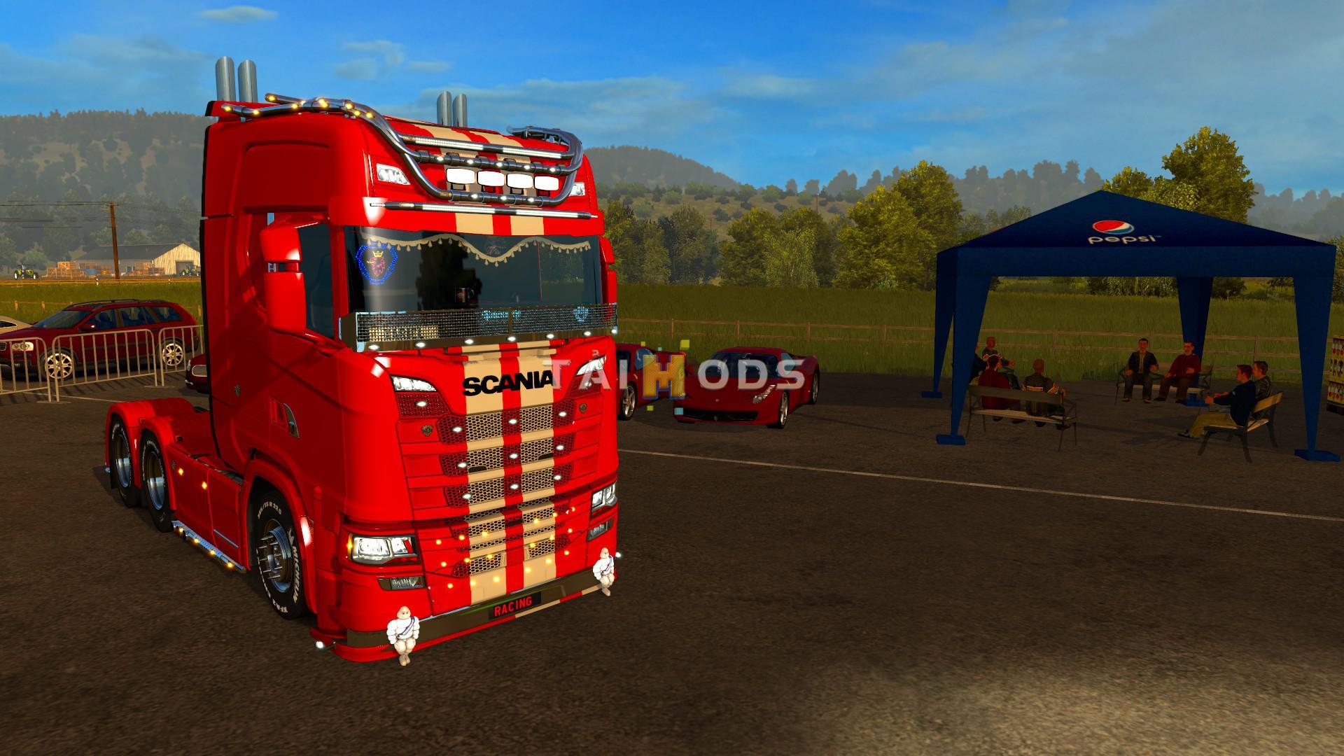 ETS2 - Scania V8 Racing for Multiplayer V1.0 (1.37.x)