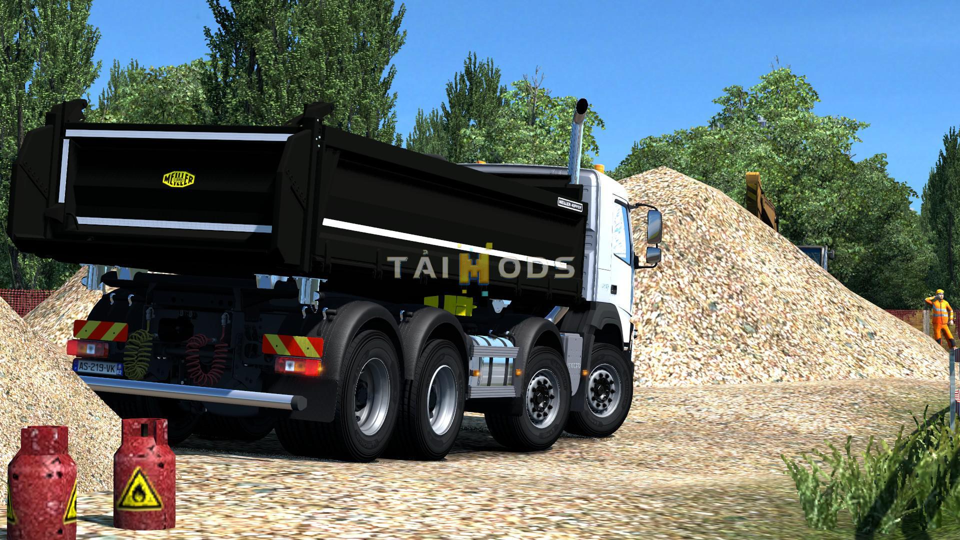 MOD ETS2 – Phụ Tùng ETS2 - Volvo FMX Kipper Rework Truck V1.5 (1.35.x)