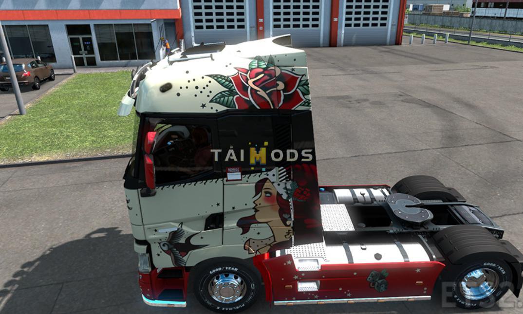 MOD ETS2 – Phụ Tùng ETS2 - Renault T Range Girl Power Skin V1.0 (1.36.x)