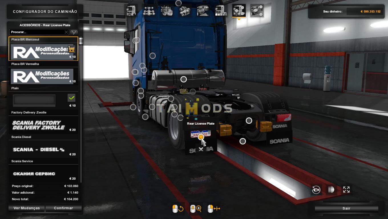 MOD ETS2 – Phụ Tùng ETS2 - Addon Brasil Parts Next Generation Scania P G R S Series (1.36.x)