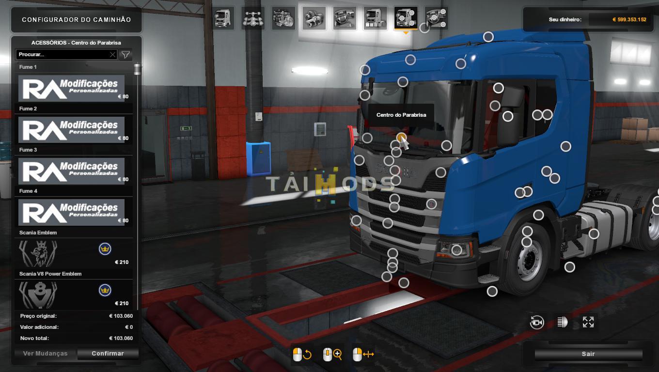 MOD ETS2 – Phụ Tùng ETS2 - Addon Brasil Parts Next Generation Scania P G R S Series (1.36.x)