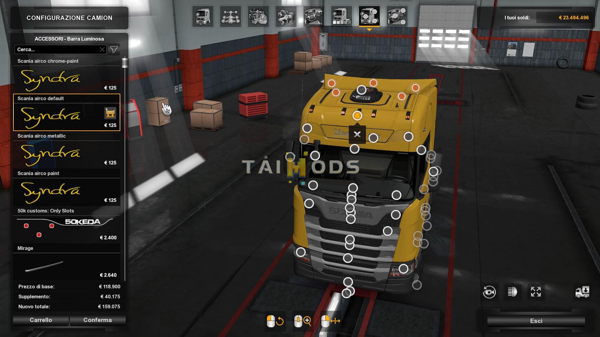 MOD ETS2 – Phụ Tùng ETS2 - Scania R/S NG Airco Air Conditioner (1.36.x)