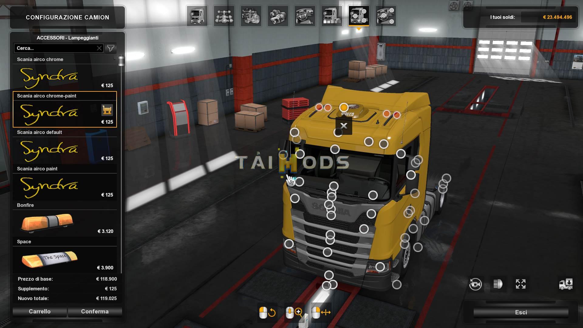 MOD ETS2 – Phụ Tùng ETS2 - Scania R/S NG Airco Air Conditioner (1.36.x)