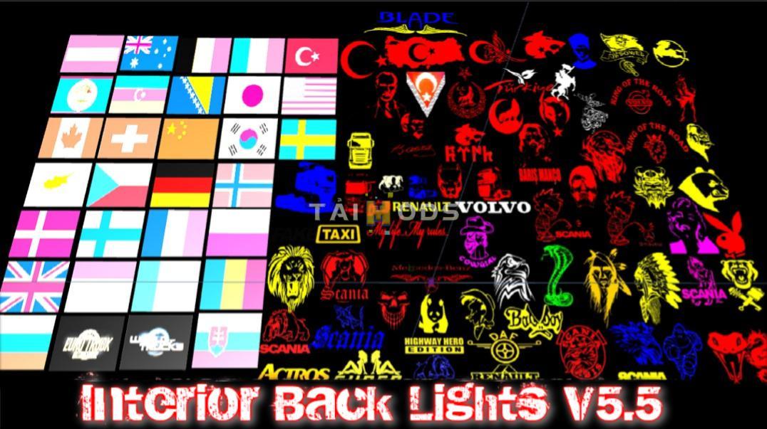 MOD ETS2 – Phụ Tùng ETS2 - Interior Back Lights V5.5 (1.36.x)