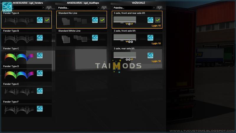 MOD ETS2 – Phụ Tùng ETS2 - Tuning Pack SCS Trailer V1.5 (1.36.x)