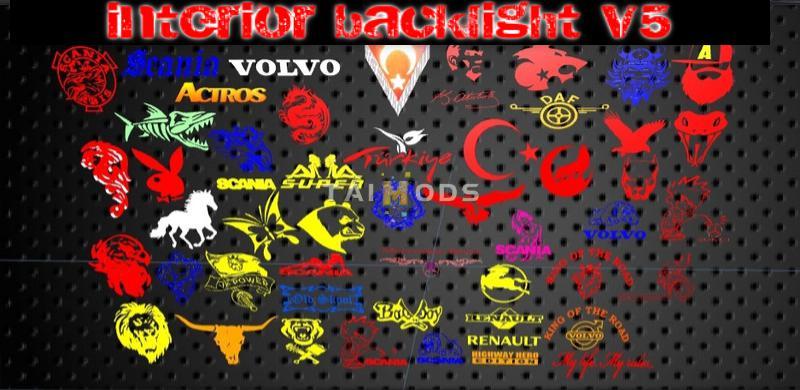 MOD ETS2 – Phụ Tùng ETS2 - Interior Back Lights V5 (1.36.x)