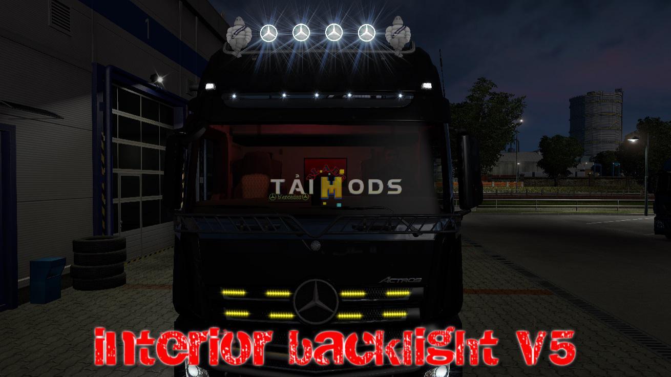 MOD ETS2 – Phụ Tùng ETS2 - Interior Back Lights V5 (1.36.x)