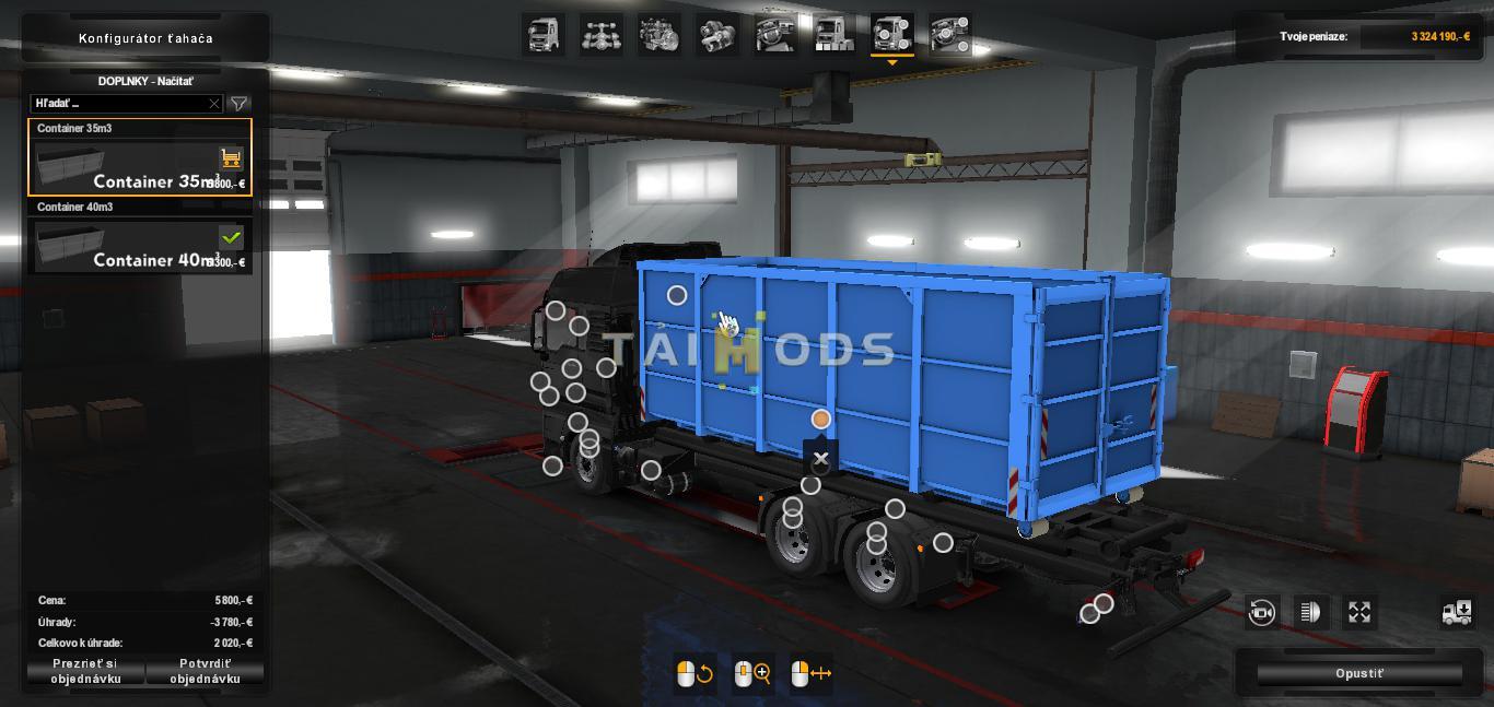 MOD ETS2 – Phụ Tùng ETS2 - DIN Containers for MADster Man Tgx E6 V1.0 (1.36.x)