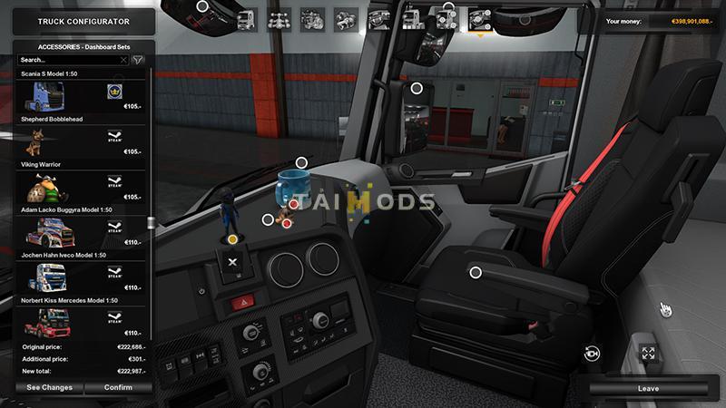 MOD ETS2 – Phụ Tùng ETS2 - Full Unlock Steam Inventory V1.0 (1.36.x)