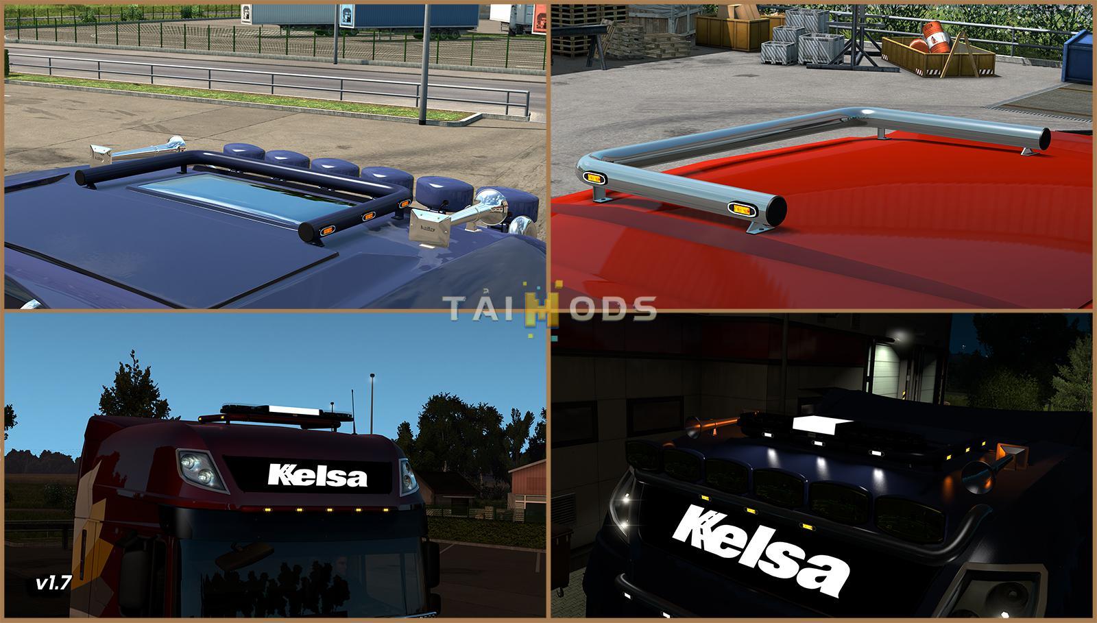 MOD ETS2 – Phụ Tùng ETS2 - Kelsa Lightbars for Daf XF 105 & 106 (1.36.x)