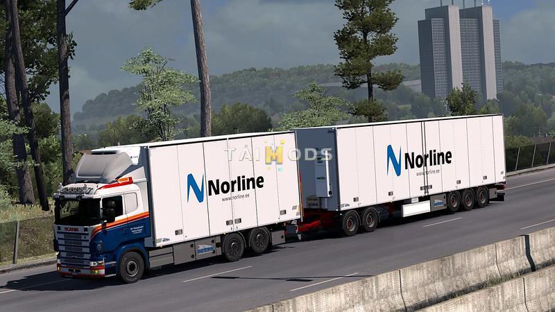 ETS2 - Tandem Addon for RJL Scania RS & R4 V2.3 (1.39.x)