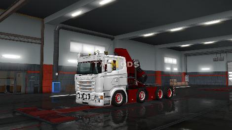 MOD ETS2 – Phụ Tùng ETS2 - Scania RJL Crane Addon 8x4 Chassis V2.0 (1.35.x)