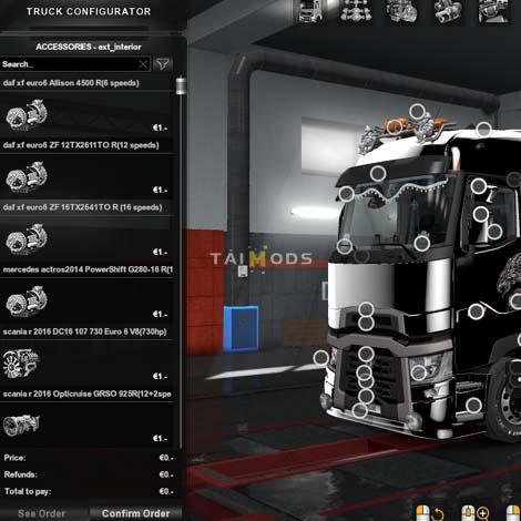 MOD ETS2 – Phụ Tùng ETS2 - Renault Tunning Parts for Multiplayer (1.35.x)