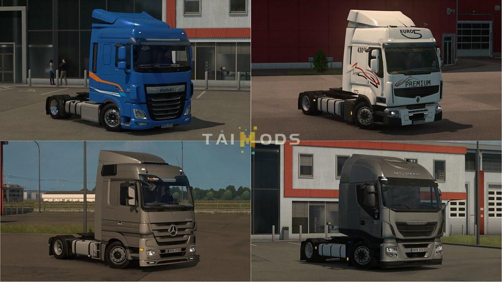 ETS2 - Low Deck Chassis Addons for Schumi's Trucks V2.8 (1.35.X)