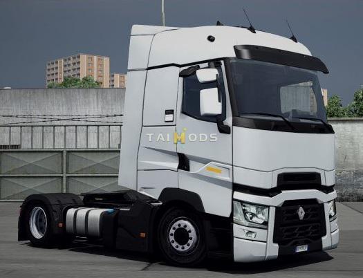 ETS2 - Renault T Range Low Cab Spoiler and Realistic Lowdeck (1.35.x)