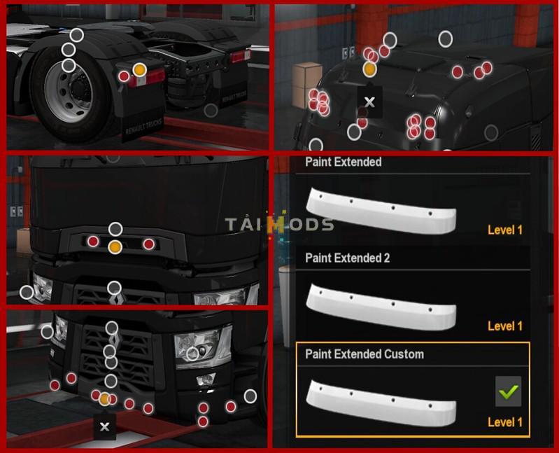 MOD ETS2 – Phụ Tùng ETS2 - Renault T Light Improvements / Lowered Chassis Mod (1.35.x)