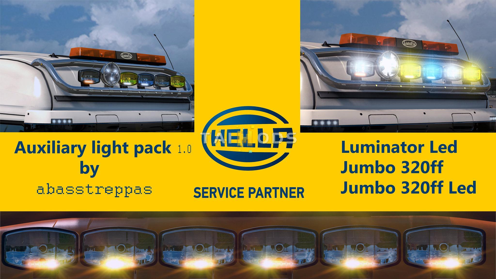 MOD ETS2 – Phụ Tùng ETS2 - Pack Light Hella Auxiliary (1.35.x)