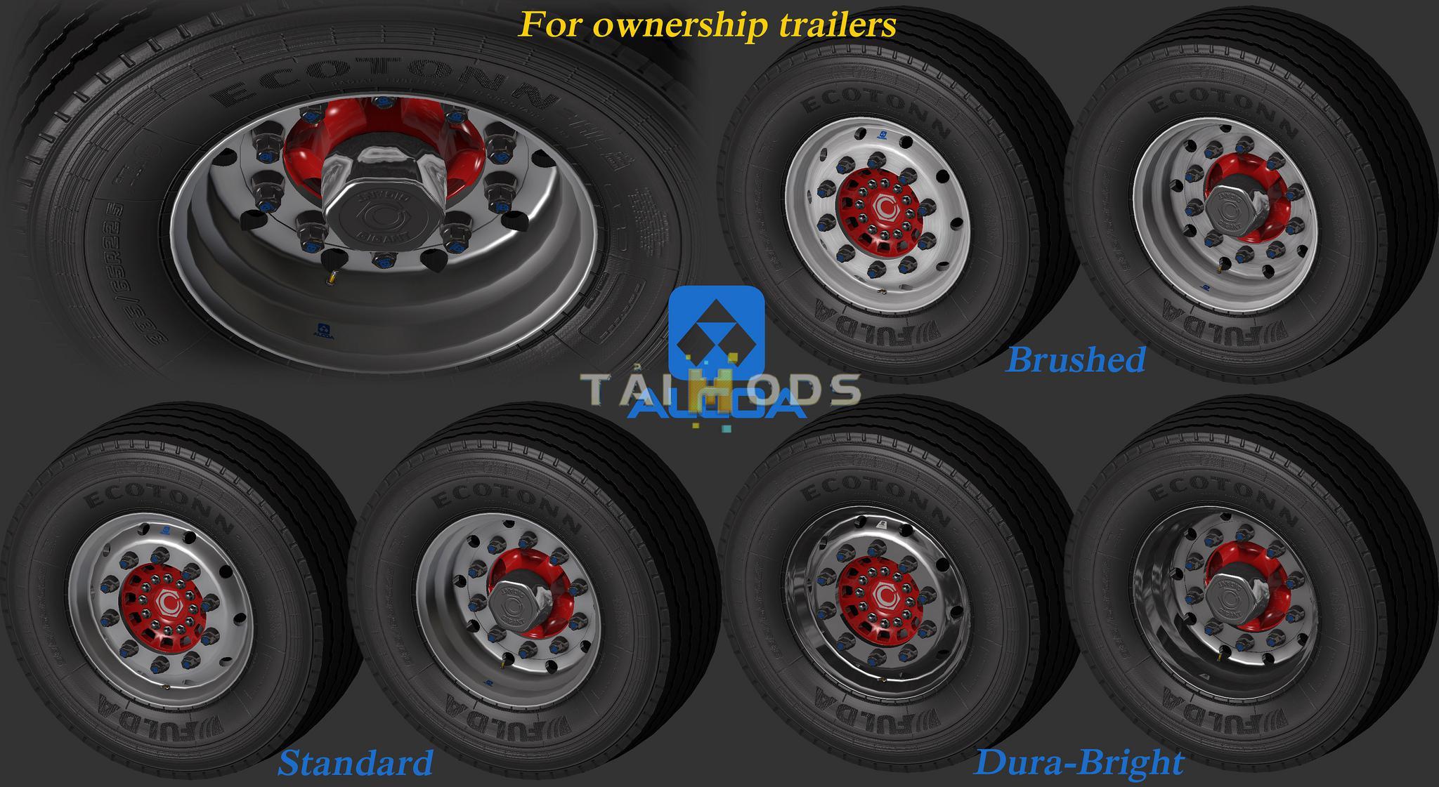 MOD ETS2 – Phụ Tùng ETS2 - Pack Wheel for Ownership Trailers (1.35.x)