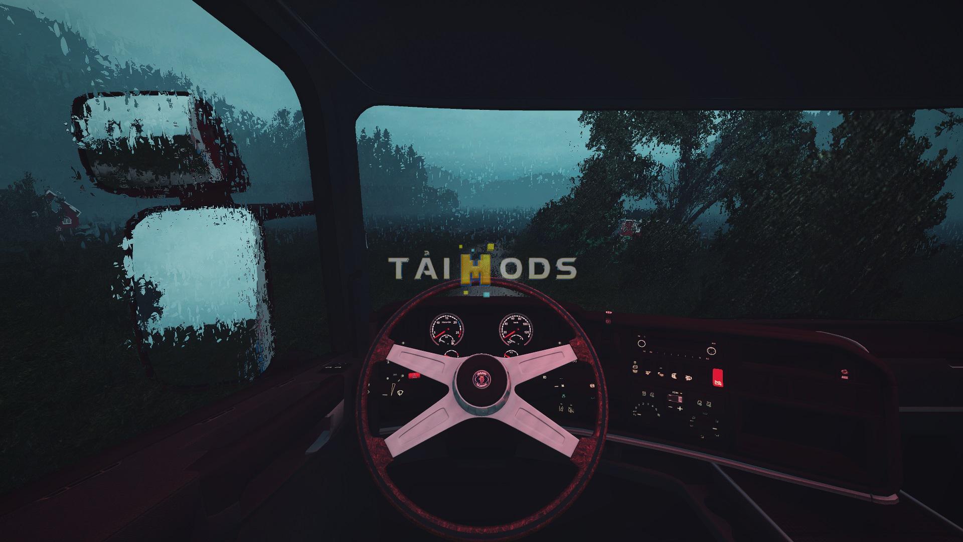MOD ETS2 – Phụ Tùng ETS2 - Scania Rjl 4-6 Series Nardi Woods Steering Wheel (1.35.x)