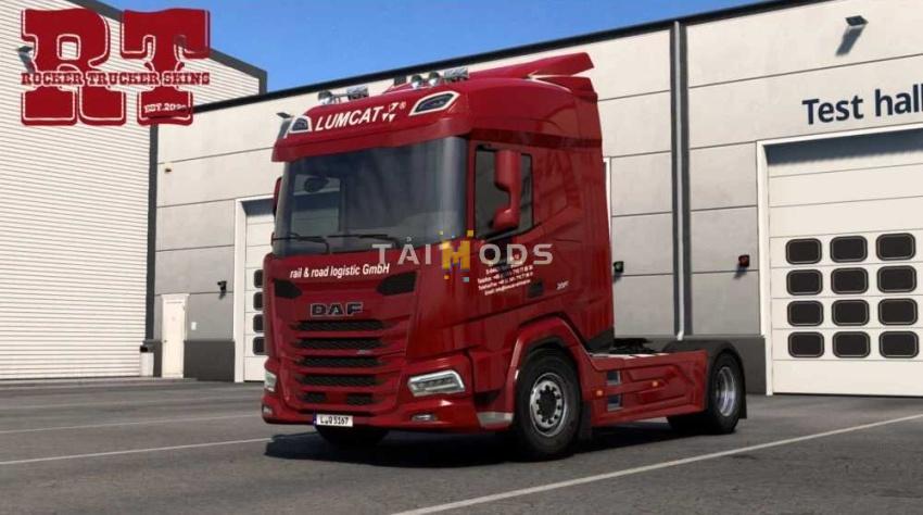 ETS2 - Lumcat Rail & Road Logistic GmbH Skins for DAF NGD/XD (1.57.x)