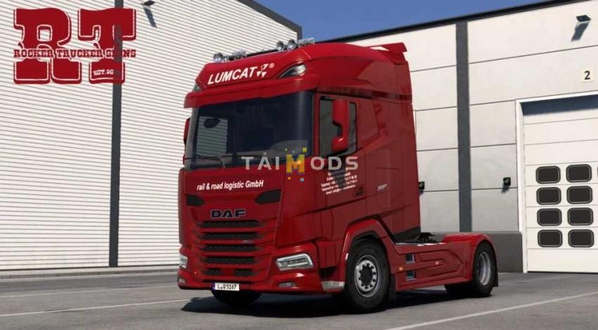 ETS2 - Lumcat Rail & Road Logistic GmbH Skins for DAF NGD/XD (1.57.x)