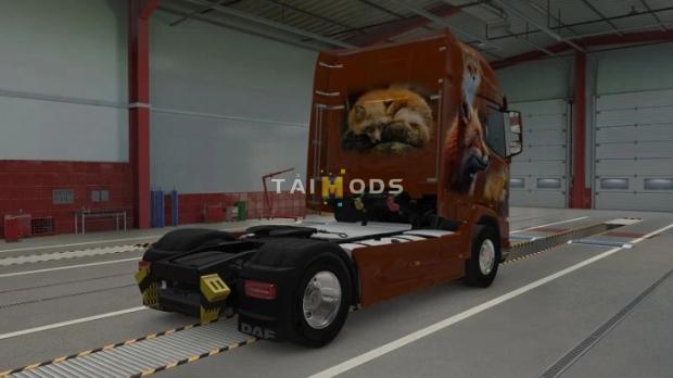 ETS2 - DAF 2021 Fox Air Brush Skin V1.0 (1.49.x)