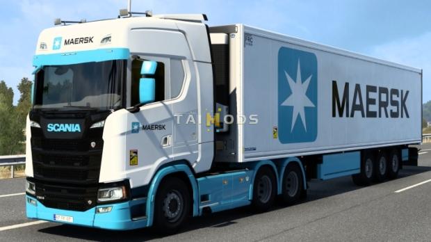 ETS2 - Krone Cool Liner Maersk Skin V1.0 (1.48.x)