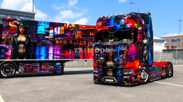 ETS2 - Night City Woman Skin (1.47.x)