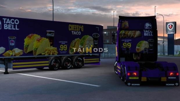 ETS2 - Taco Bell Mod Pack + Traffic Trailer Mod Pack (1.47.x)