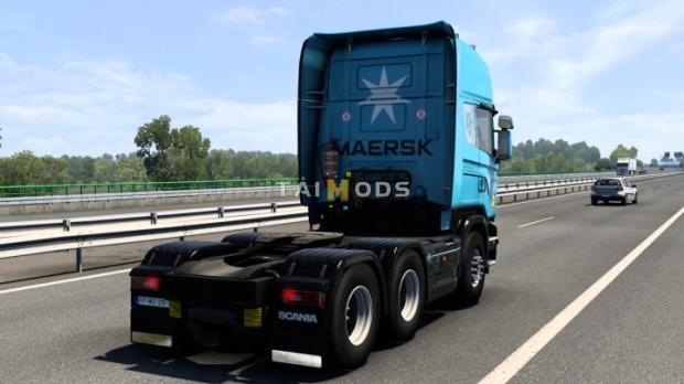 ETS2 - Scania Streamline Maersk Skin V2.0 (1.47.x)