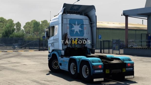 ETS2 - Scania Streamline Maersk Skin V1.0 (1.47.x)