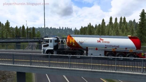 ETS2 - SK Energy Skin for SCS Fuel Tank by Player Thurein V1.0 (1.47.x)