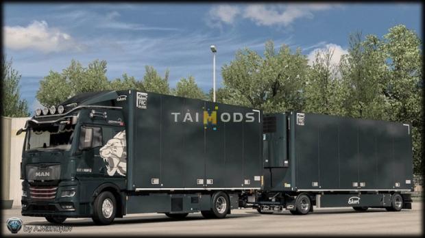 ETS2 - 4K 8K MAN TGX 2020 Rent A Man Multicolor Skin Pack V1.2 (1.47.x)