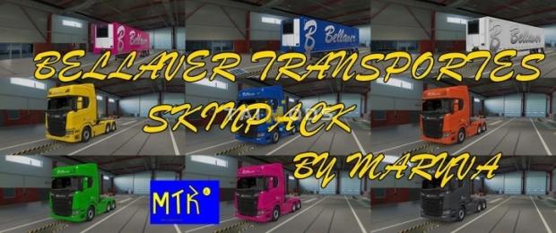 ETS2 - Bellaver Transportes Skinpack V2.0 (1.47.x)