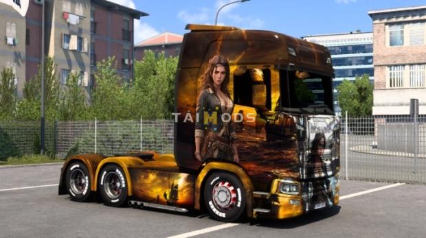 ETS2 - Scania Pirate Woman Skin (1.47.x)