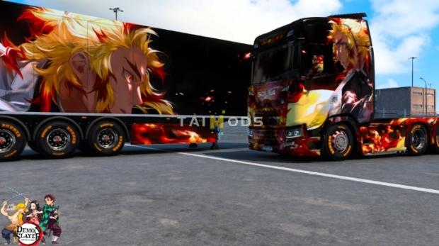 ETS2 - Demon Slayer Kimetsu No Yaiba Kyojuro Rengoku Skin (1.47.x)