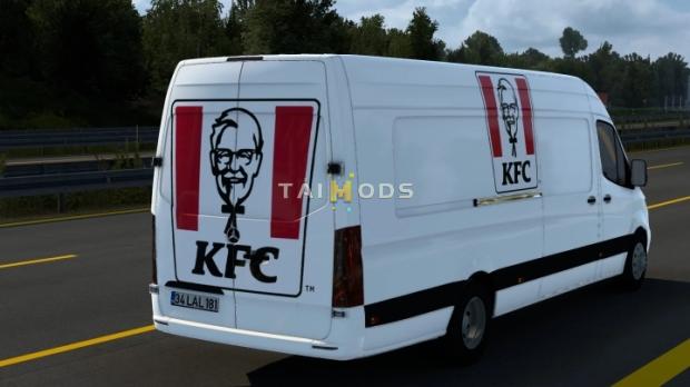 ETS2 - Skin KFC 2018 Mercedes-Benz Sprinter 2019 V1.0 (1.47.x)