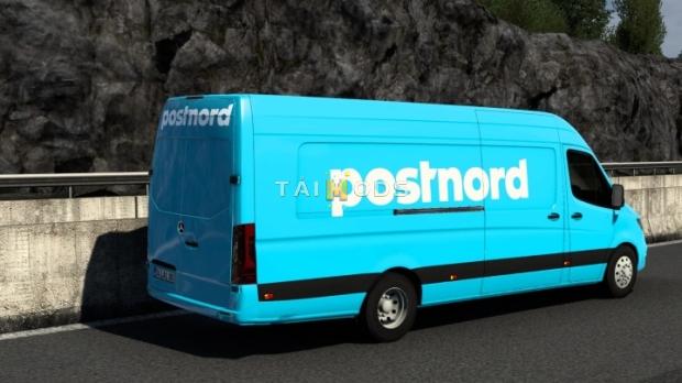 ETS2 - Mercedes-Benz Sprinter 2019 Postnord Skin V1.0 (1.47.x)