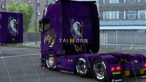 ETS2 - Scania Bright Purple Eagle Skin (1.47.x)