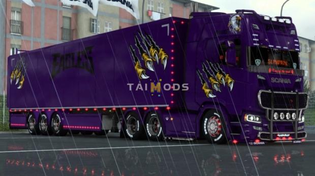 ETS2 - Scania Bright Purple Eagle Skin (1.47.x)