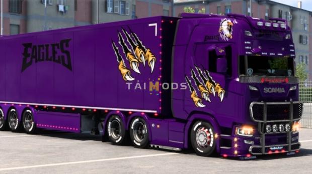 ETS2 - Scania Bright Purple Eagle Skin (1.47.x)