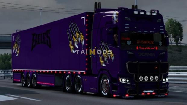ETS2 - Scania Bright Purple Eagle Skin (1.47.x)