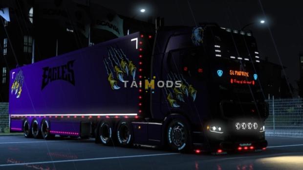 ETS2 - Scania Bright Purple Eagle Skin (1.47.x)