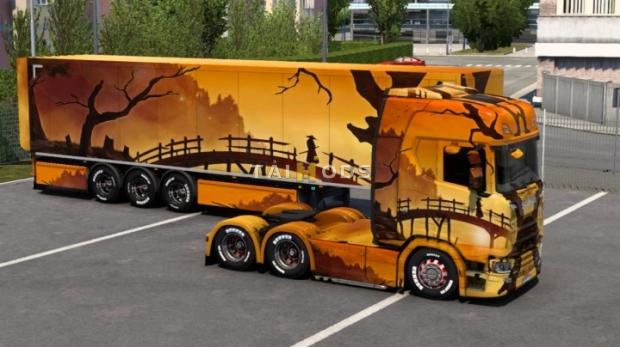 ETS2 - Scania Samurai Painting Art Skin (1.46.x)