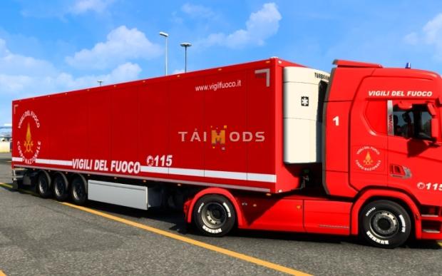 ETS2 - Trailer Vigili Del Fuoco Refrigerated (1.46.x)