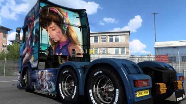 ETS2 - Scania Overwatch D.Va Skin (1.46.x)