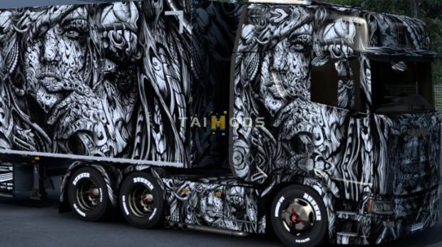 ETS2 - Scania Monochrome Artwork Skin (1.46.x)