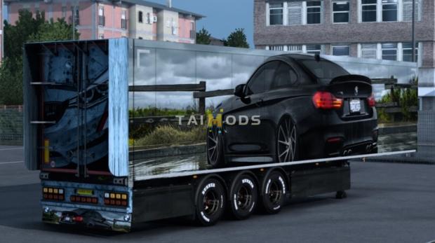 ETS2 - Bmw M4 Trailer Skin (1.46.x)