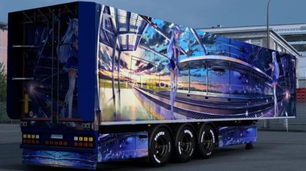 ETS2 - Blue Haired Female Anime Character Skin (1.46.x)