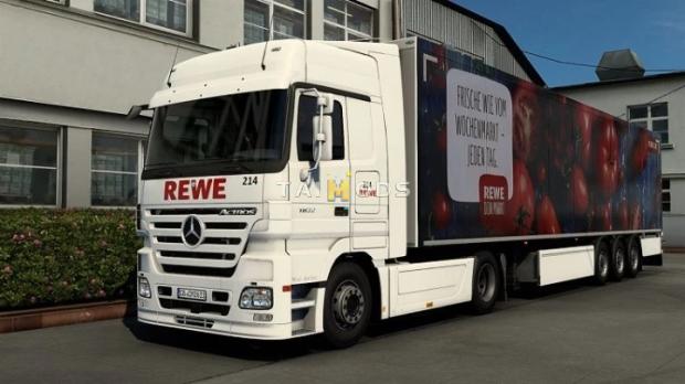 ETS2 - Mercedes Actros MP2 Rewe Combo Skin v2.0 (1.45.x)